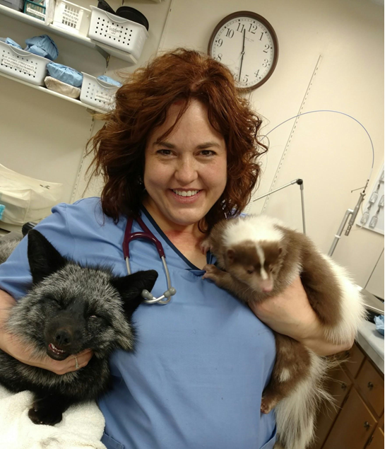 team member with pets